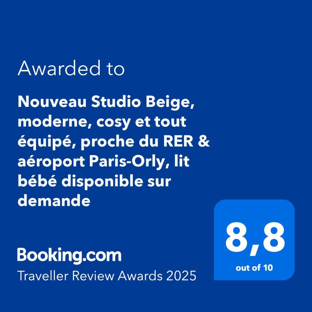 Studio Moderne Et Tout Equipe, Proche Du Rer, Paris & Aeroport D'Orly En 20 Min, Lit Bebe Sur Demande Vitry-sur-Seine Luaran gambar